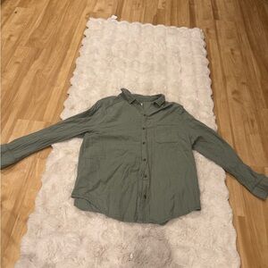 SO Sage Green Button-Up Shirt